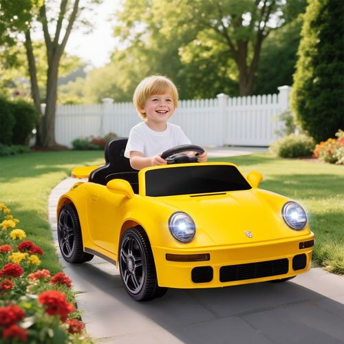 Voiture électrique Enfant Jaune 12v 103 X 55 X 44 Cm Avec Télécommande 2,4g
