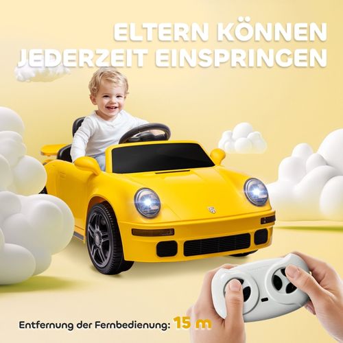 Voiture électrique Enfant Jaune 12v 103 X 55 X 44 Cm Avec Télécommande 2,4g