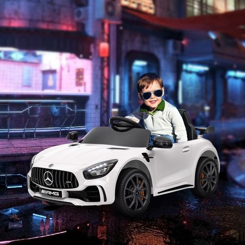 Voiture électrique Enfant Blanche 12v 3-5 Km/h Avec Télécommande Pour Conduite