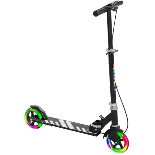 Trottinette Enfant Noire Réglable 73-89 Cm Pliable 3-8 Ans