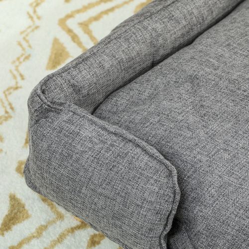 Canapé Pour Chien Gris Foncé 96 X 66 X 24 Cm Avec Coussin Amovible