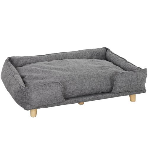 Canapé Pour Chien Gris Foncé 96 X 66 X 24 Cm Avec Coussin Amovible