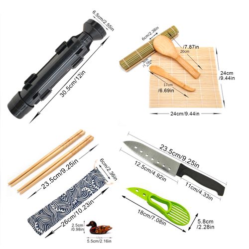 Kit Complet Pour Préparer Des Sushis Avec Accessoires, Idéal Pour Amateurs Et Professionnels