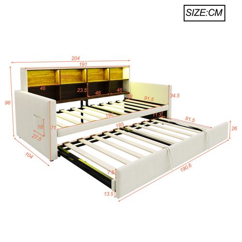 lit gigogne 90x190 Cm Avec Lit Gigogne Beige