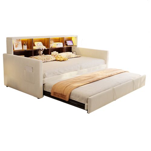 lit gigogne 90x190 Cm Avec Lit Gigogne Beige