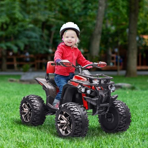Quad électrique Enfant Rouge 100 X 65 X 73 Cm Avec Phares LED Pour Balades