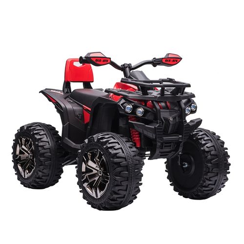 Quad électrique Enfant Rouge 100 X 65 X 73 Cm Avec Phares LED Pour Balades
