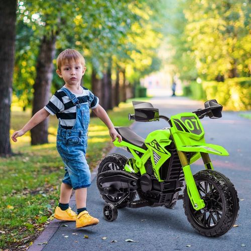 Moto électrique Enfant Verte 105 X 57 X 62 Cm Pour Balades Dès 3 Ans