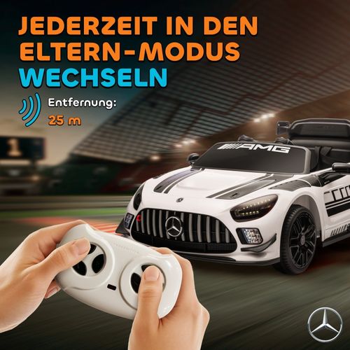Voiture électrique Enfant Blanche 12v Avec Télécommande 2,4g Pour Conduite Assistée