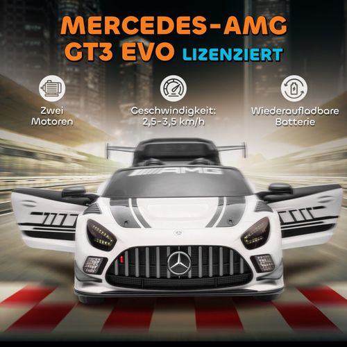 Voiture électrique Enfant Blanche 12v Avec Télécommande 2,4g Pour Conduite Assistée