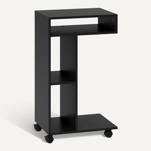 Table D'appoint En C Noire 40 X 30 X 69 Cm Pour Salon