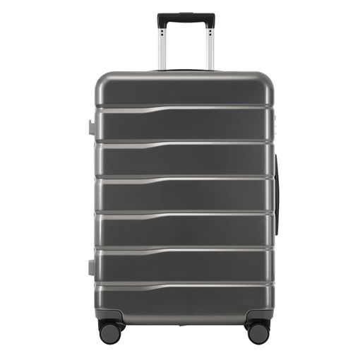 Set 3 Valises 20/24/28 Pouces Abs+pc Gris Antique, Coque Solide, Roulettes 360° Doubles