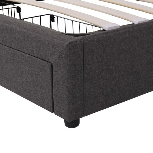 Lit Coffre 140x190 Cm Avec Structure En Acier Et éclairage LED
