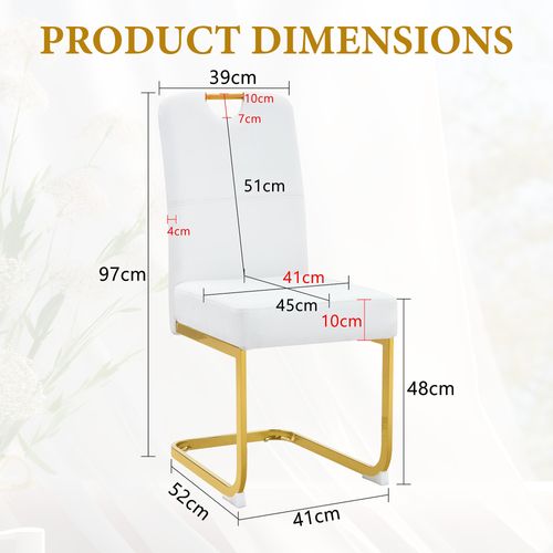 Lot De 2 Chaises Blanches En Pu Design Ergonomique Pour Salle à Manger