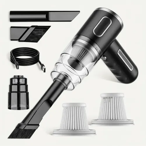 Aspirateur à main sans fil HEPA rechargeable USB 29000Pa pour voiture, maison et bureau