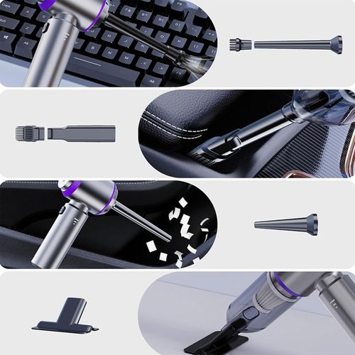 Aspirateur à Main 3-en-1 Sans Fil USB-c 15kpa, Souffleur Et Pompe, Batterie 6000mah
