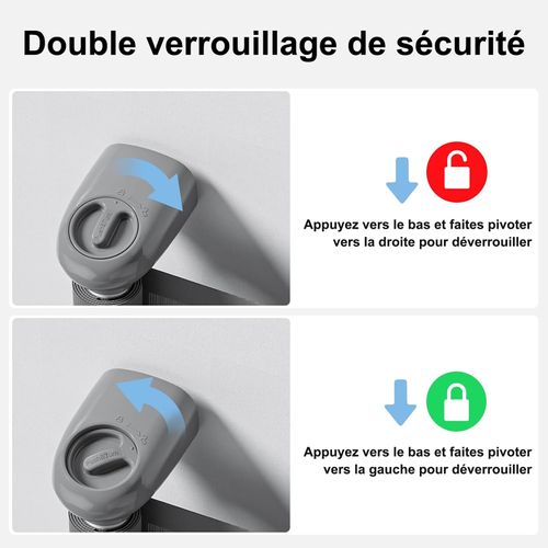 Barrière De Sécurité Extensible 140 Cm Pour Bébé Et Animaux Double Verrouillage Filet Souple Gris