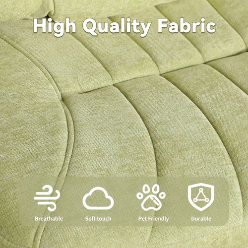 Chaise de bureau Pivotant Réglable Assise Large Avec Repose-Pieds Soutien Lombaire Vert