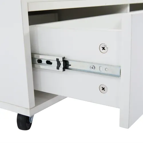 Table Basse 100x50x47.5 Cm Relevable Et Pliante Mdf Naturel Et Blanc