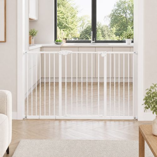 Barrière De Sécurité Fermeture Automatique Plastique Blanc