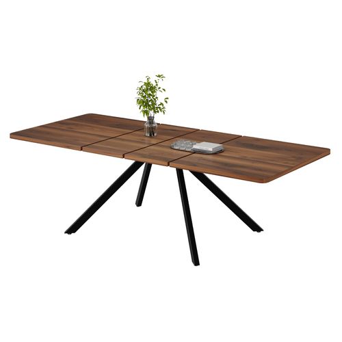 Table À Manger 160x90 Cm Extensible Mdf Naturel