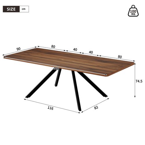 Table À Manger 160x90 Cm Extensible Mdf Naturel