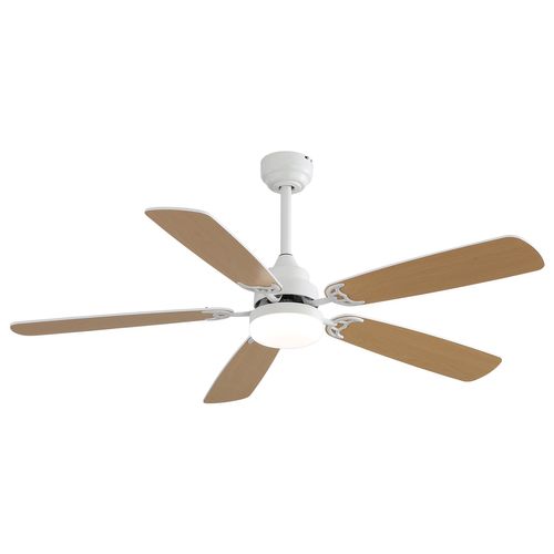 Ventilateur De Plafond 132 Cm Avec LED Dimmable Mdf Blanc Mat