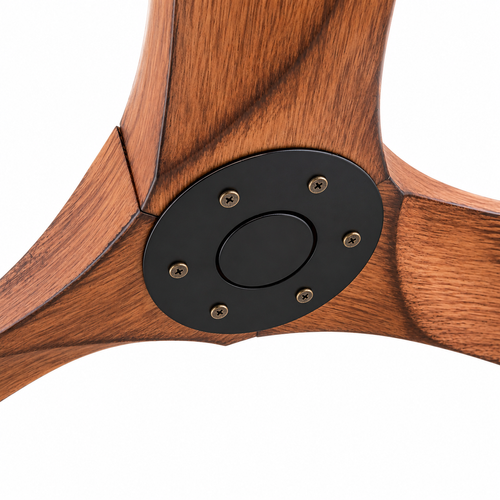 Ventilateur De Plafond Sans Lumière, Moteur Réversible Abs Noir Noyer Foncé