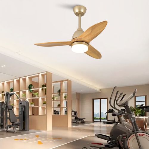 Ventilateur De Plafond LED 3 Températures, Réversible Bois Naturel