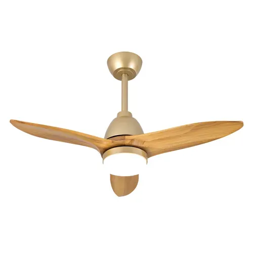 Ventilateur De Plafond LED 3 Températures, Réversible Bois Naturel