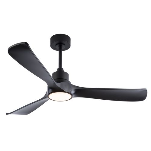Ventilateur De Plafond Avec Lumière, Télécommande, Moteur Réversible Abs Noir