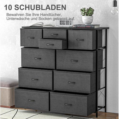 Commode De Rangement 100 X 30 X 100 Cm Noir - BUT