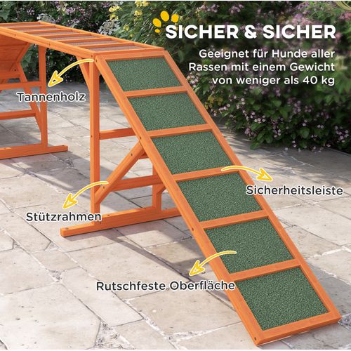 Rampe D'agility Pour Chien 325 X 55 X 69 Cm Orange