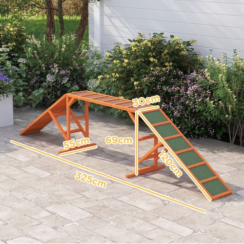 Rampe D'agility Pour Chien 325 X 55 X 69 Cm Orange