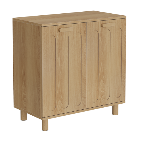 Meuble À Linge Basculant Avec Paniers Amovibles 66 X 35 X 67 Cm Chêne