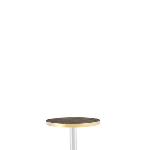 Table D’appoint Ronde Avec Plateau Effet Marbre Et Finition Dorée