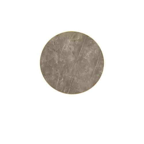 Table D’appoint Ronde Avec Plateau Effet Marbre Et Finition Dorée