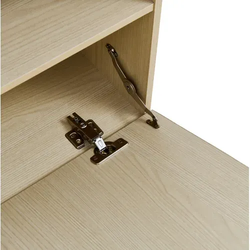 Armoire Vestiaire étroite 179,5 X 54 X 34,5 Cm Avec Miroir – Bois