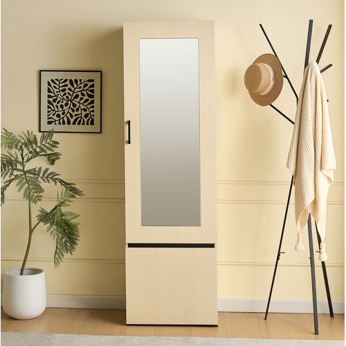 Armoire Vestiaire étroite 179,5 X 54 X 34,5 Cm Avec Miroir – Bois