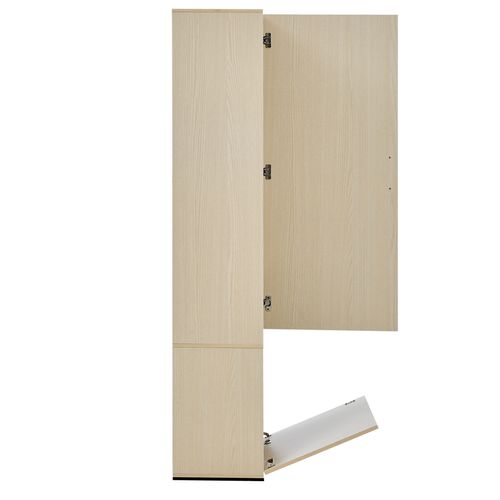 Armoire Vestiaire étroite 179,5 X 54 X 34,5 Cm Avec Miroir – Bois