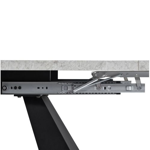 Ensemble De Salle À Manger Extensible 5 Pièces 99-159 Cm Gris Et Noir