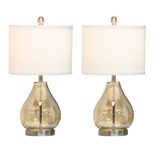Lampes De Chevet Lot De 2 E27 40 W D.30 X 56 Cm Lin