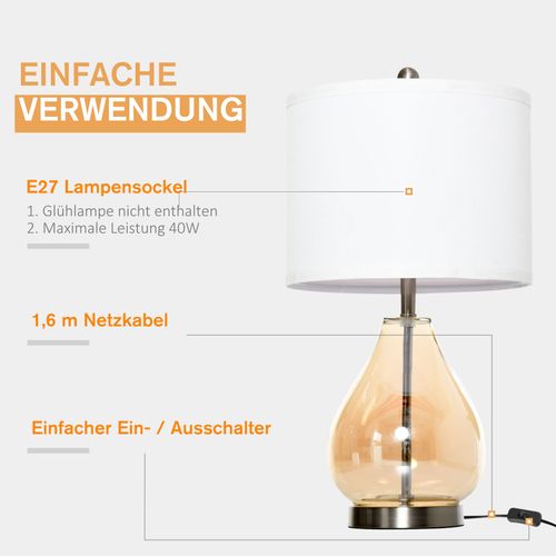 Lampes De Chevet Lot De 2 E27 40 W D.30 X 56 Cm Lin