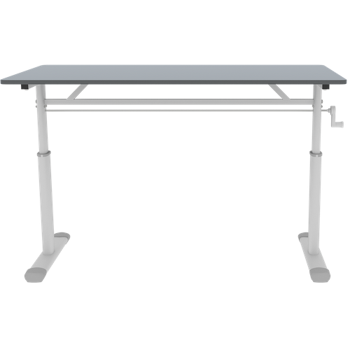 Bureau Réglable En Hauteur 120 X 60 Cm Gris, Manuel