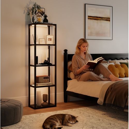 Lampadaire Rgb 157 Cm Noir Avec Télécommande Et Synchronisation Musicale