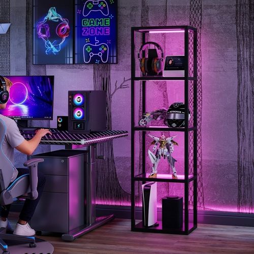 Lampadaire Rgb 157 Cm Noir Avec Télécommande Et Synchronisation Musicale