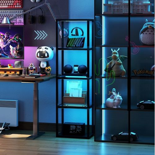 Lampadaire Rgb 157 Cm Noir Avec Télécommande Et Synchronisation Musicale