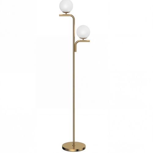 Lampadaire LED 170 Cm Doré À 3 Températures De Couleur Et Interrupteur Au Pied