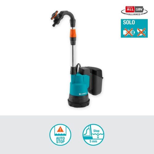 Pompe De Récupérateur D’eau 18 V, 2000 L/h, 3 Modes, Autostop