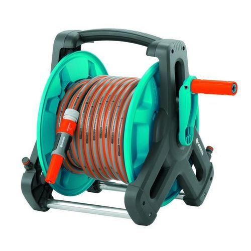 Dévidoir Tuyau D'arrosage Portable Et Mural Avec 20m De Tuyau